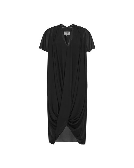 MM6 by Maison Margiela Black Midi Dresses