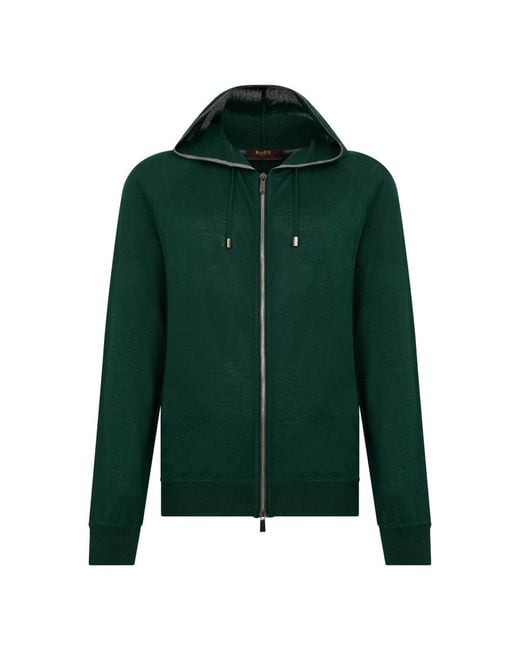 Moorer Green Zip-Throughs for men