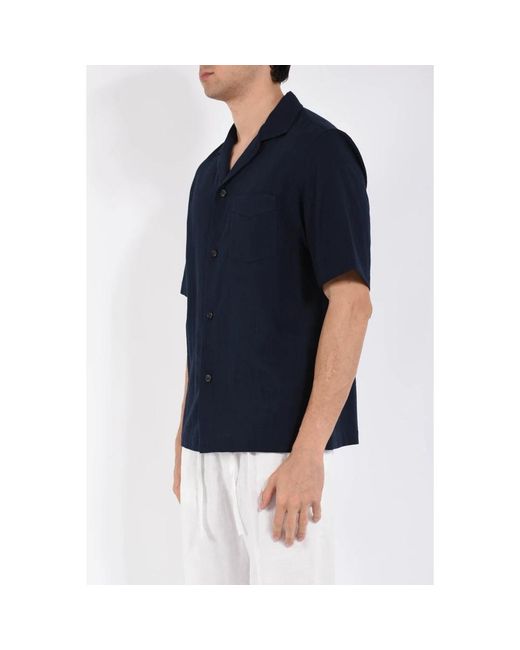 Paolo Pecora Blue Short Sleeve Shirts for men