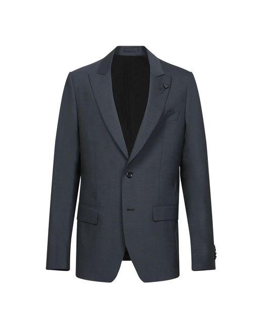 Lardini Eleganter dunkelgrauer anzug mit mikromuster in Blue für Herren