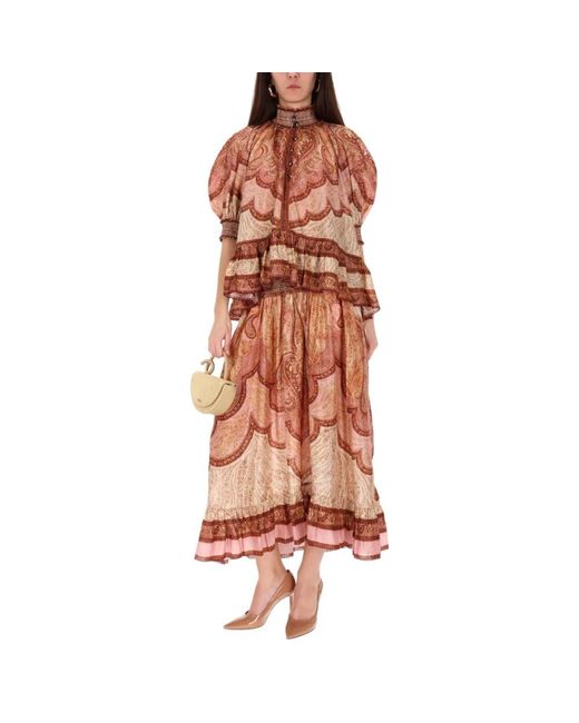 Zimmermann Wanderlust Frill Blouse in het Pink
