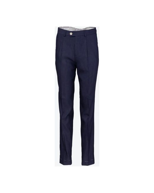 Brunello Cucinelli Blue Slim-Fit Trousers for men