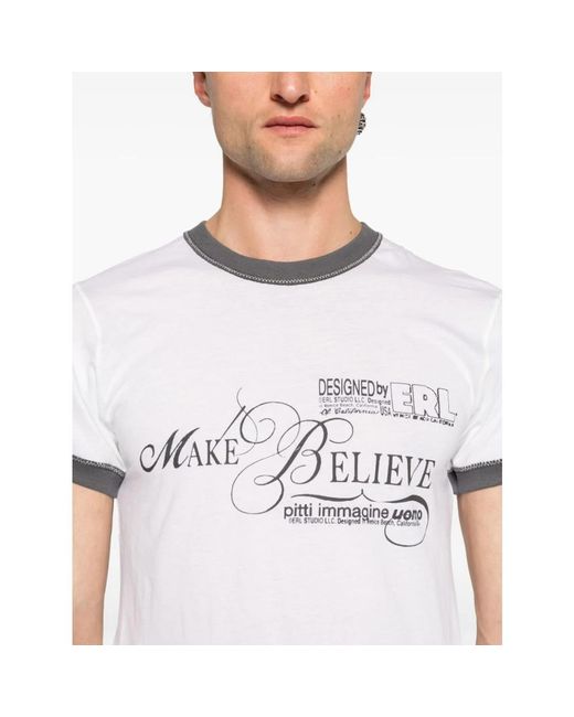 ERL Vintage make believe grafik t-shirt in White für Herren