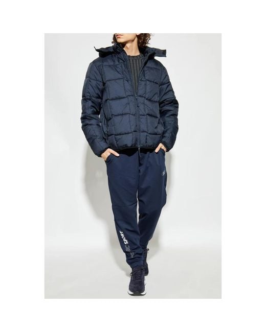 EA7 Blue Winter Jackets for men