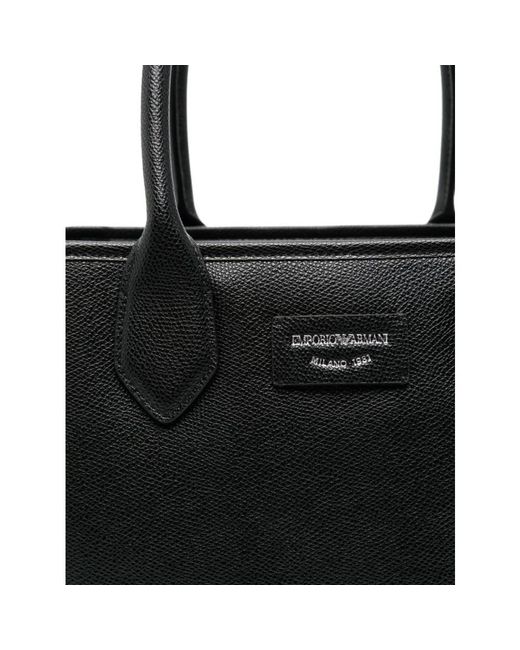 Emporio Armani Black 'Odette' Medium Tote