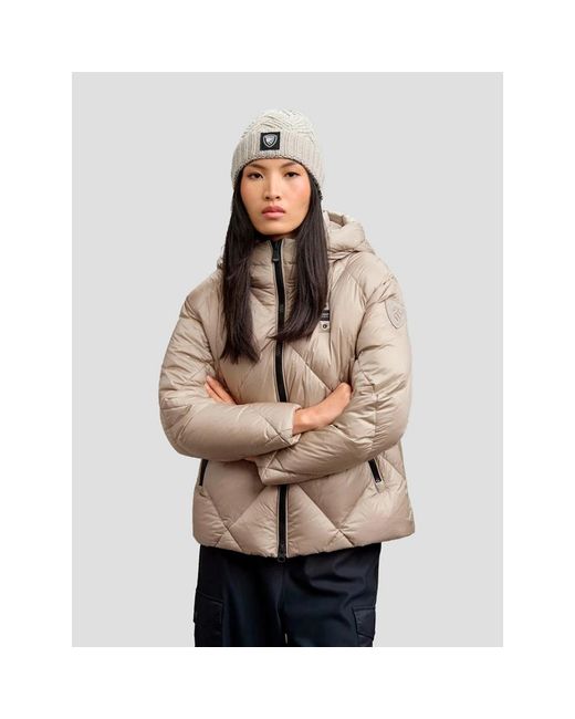 Down Jackets Blauer de color Brown