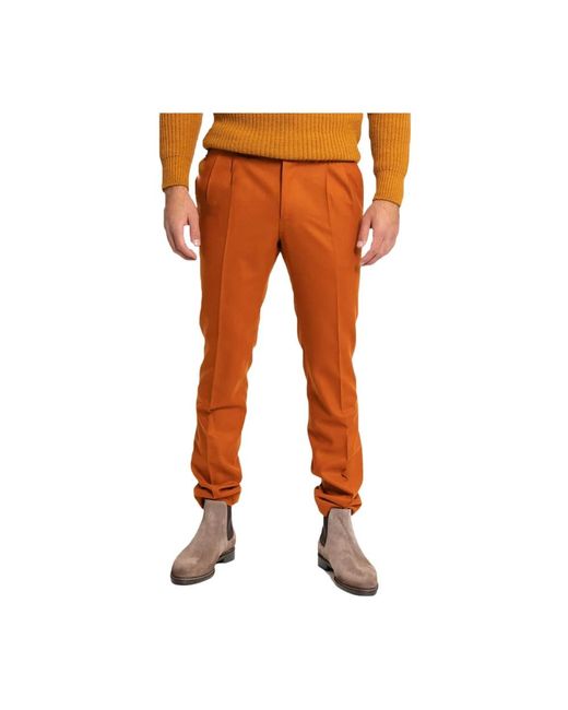 BERWICK 1707 Vb1827 Chino Broek in het Orange voor heren