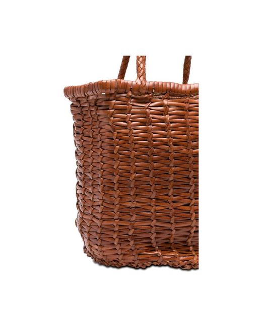 Dragon Diffusion Brown Braune Geflochtene Leder Eimer Tasche