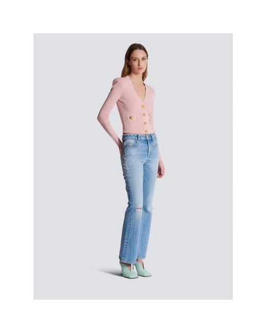 Flared Jeans Balmain de color Blue