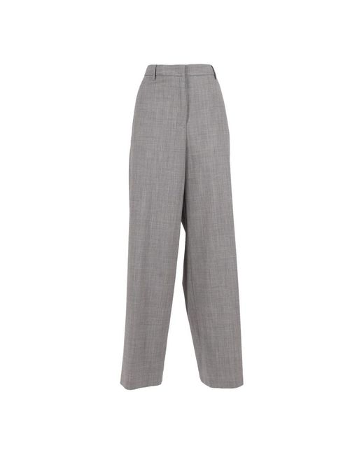 Fabiana Filippi Gray Wide Trousers
