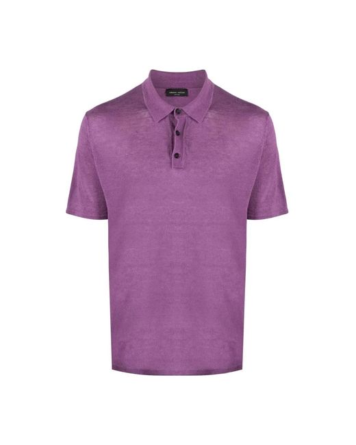 Roberto Collina T-shirts in Purple für Herren