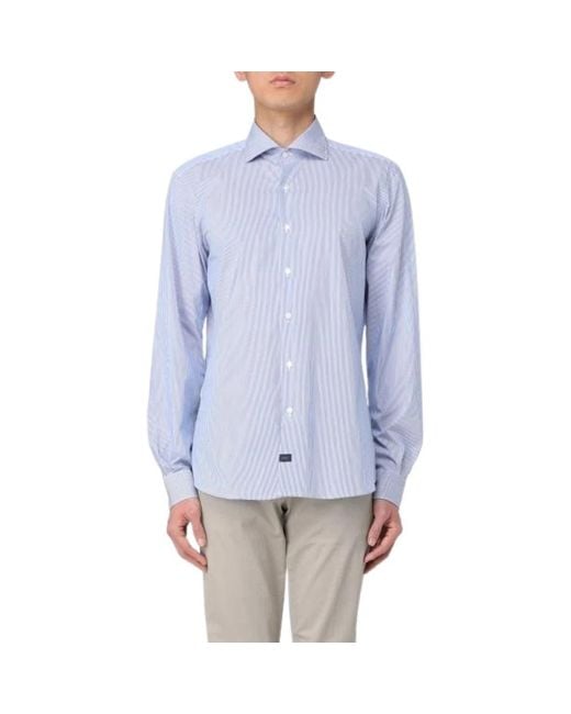 Fay Blue Casual Shirts for men