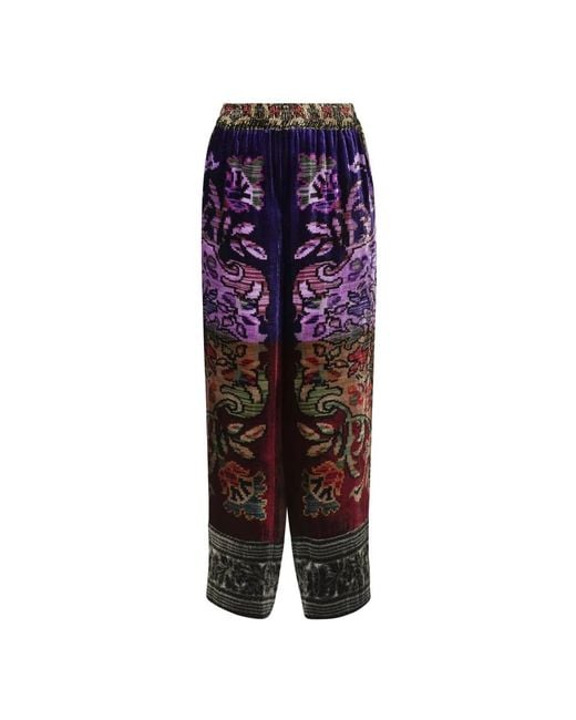 Pierre Louis Mascia Blue Wide Trousers