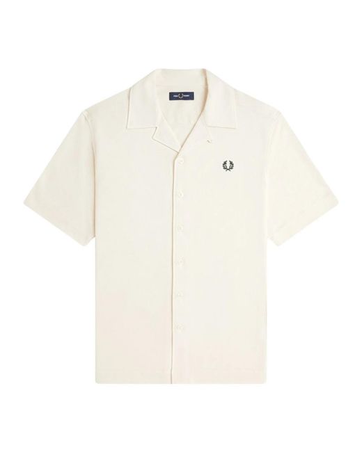 Fred Perry White Short Sleeve Shirts for men