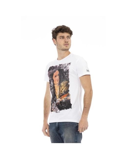 T-shirt manica corta girocollo di Trussardi in White da Uomo