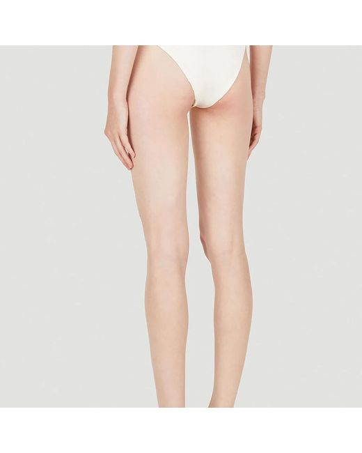 Ziah White Retro high waist bikini bottoms