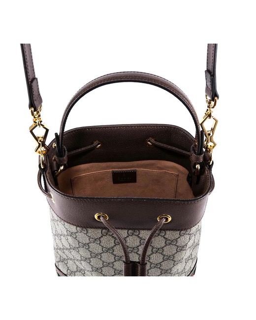 Gucci Black Beige bucket bag & backpack