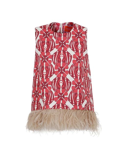 LaDoubleJ Red Sleeveless Tops