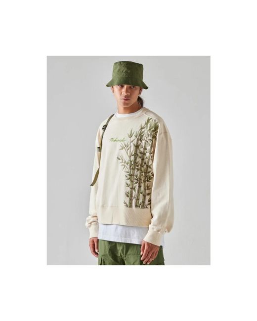 Maharishi Bambus crew sweatshirt ecru in Natural für Herren
