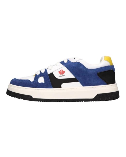 DSquared² Schoenen ,Veelkleurig ,Leer Sneakers Multi Colour in het Blue