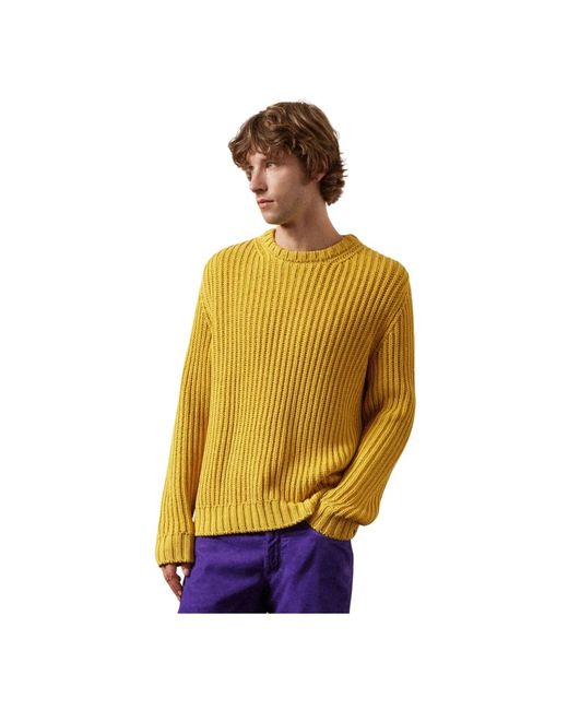 Knitwear > round-neck knitwear Massimo Alba pour homme en coloris Yellow