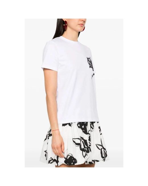 MSGM Tops ,Wit ,T-Shirts En Polo's in het White
