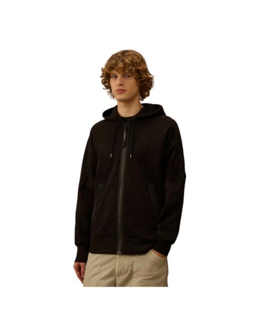 C P Company Black Zip-Throughs for men
