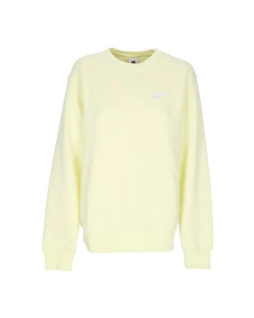 Nike Grün/weißer rundhalsausschnitt-sweatshirt in Yellow für Herren