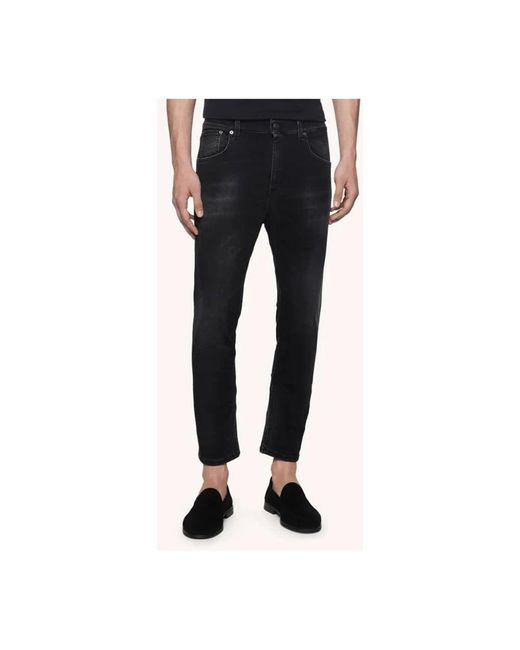 Dondup Black Cropped Jeans for men