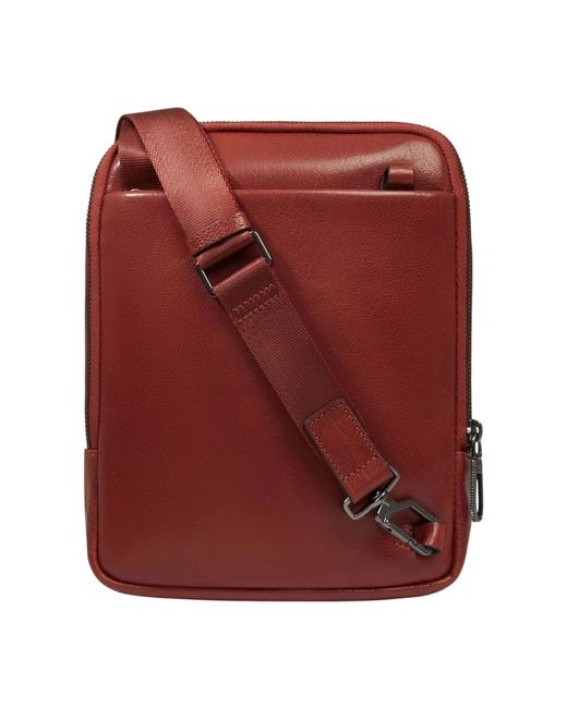 Piquadro Red Cross Body Messenger for men