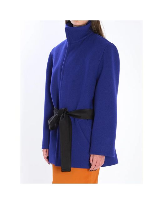 Saint Laurent Ms48 Version Courte Coat in het Blue