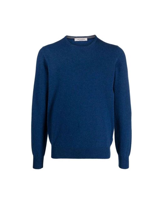 La Fileria Round-neck knitwear in Blue für Herren