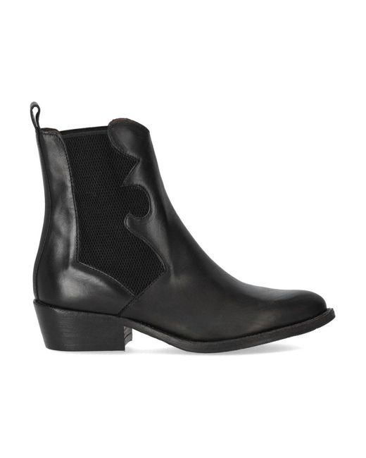 Duccio Del Duca Black Cowboy & Biker Boots
