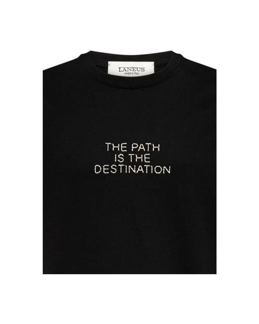 Laneus T-Shirts in het Black voor heren