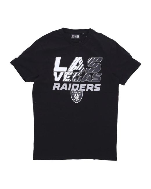 KTZ Tops ,Zwart ,Katoen Las Vegas Raiders Logo T-Shirt in het Black voor heren