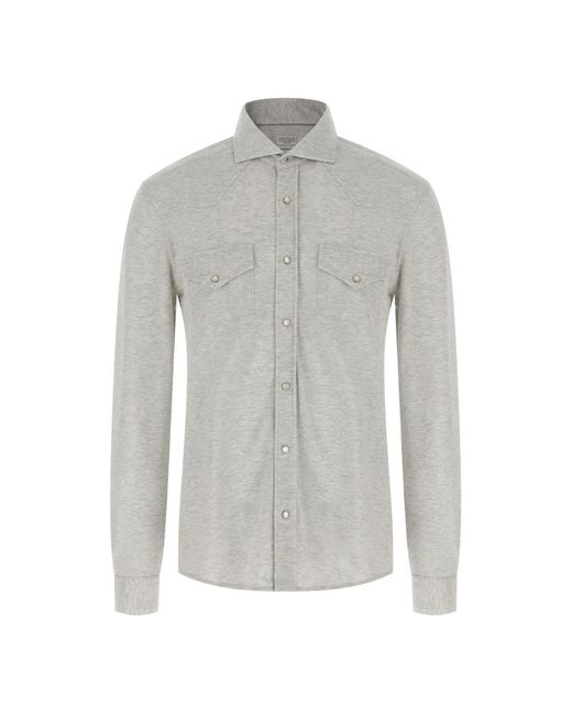 Brunello Cucinelli Hemden in het Gray voor heren
