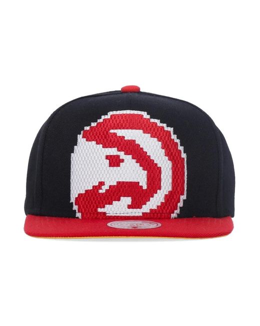 Mitchell & Ness Accessoires ,Veelkleurig ,Wol Nba 8-Bit Atlanta Hawks Snapback Pet in het Red voor heren