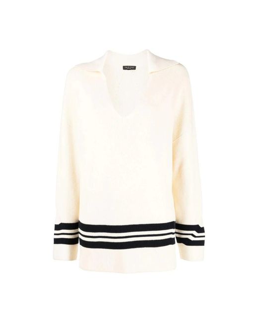 Rag & Bone White V-Neck Knitwear