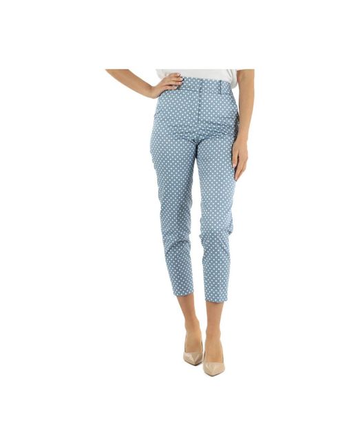 Peserico Blue Cropped Trousers