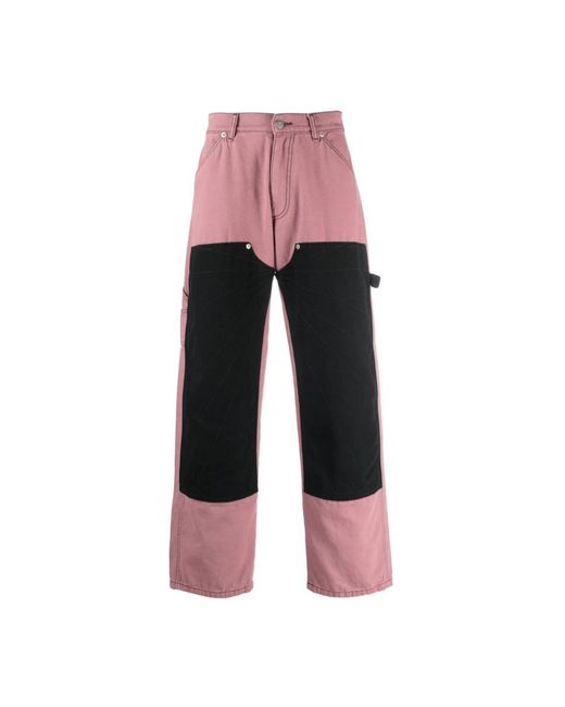 Rassvet (PACCBET) Pink Straight Trousers for men