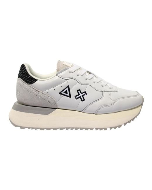 Sun 68 White Sneakers
