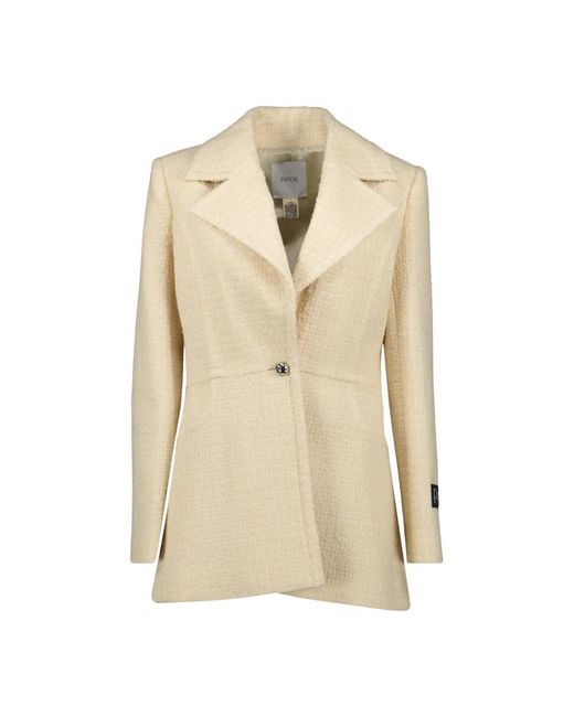 Patou Jassen ,Tweed Tweed Jas, Herfst-Winter 2025 Collectie in het Natural