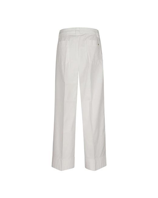 Mason's White Wide Trousers