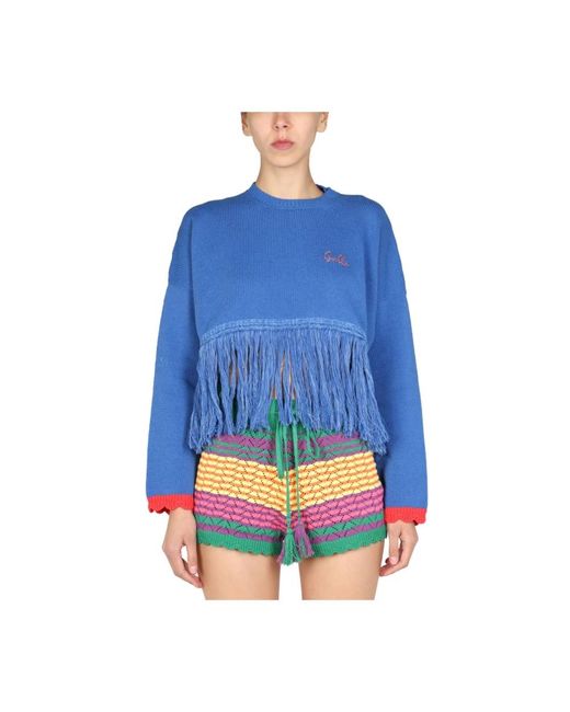 Gallo Blue Round-Neck Knitwear
