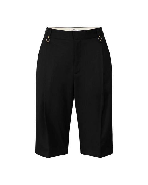 Elisabetta Franchi Black Bermudas