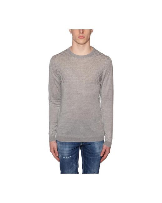 Daniele Alessandrini Gray Round-Neck Knitwear for men