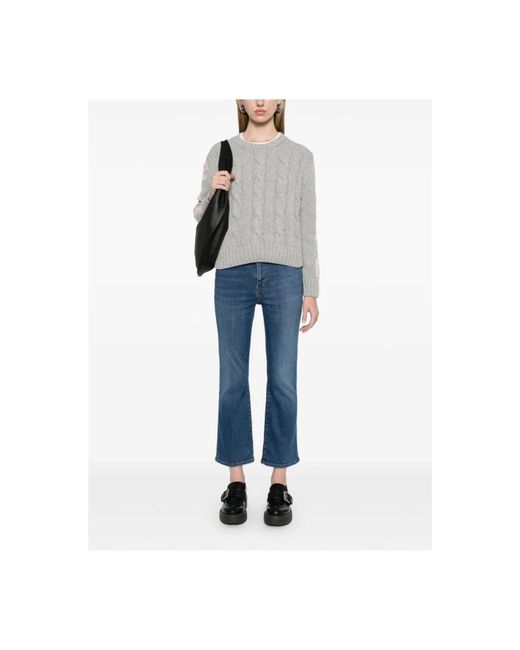 FRAME Bleached Bootcut Cropped Jeans in het Blue