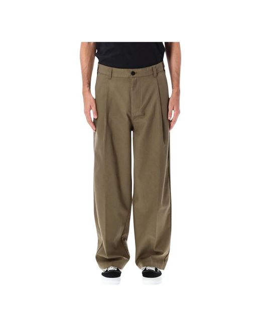 Obey Dean Pleated Pant in het Green voor heren