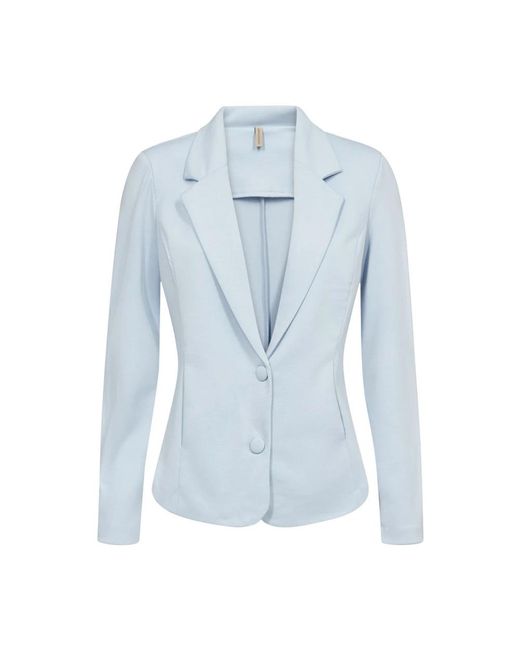 Soya Concept Blue Blaue Kurzblazer Mit Reverskragen