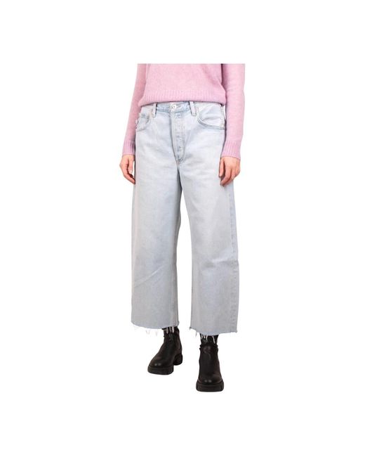 Citizens of Humanity Blue Cropped Jeans